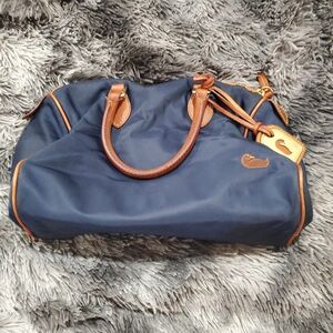 Stylish Blue and Brown Dooney & Bourke Bag